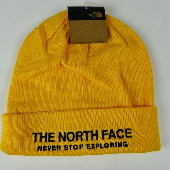 North Face Hat Wide Cuff TNF Embroidered Cap NWT - Picture 1 of 6
